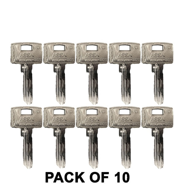 10 x ASSA - Maximum+ - Key Blanks (Bundle of 10)