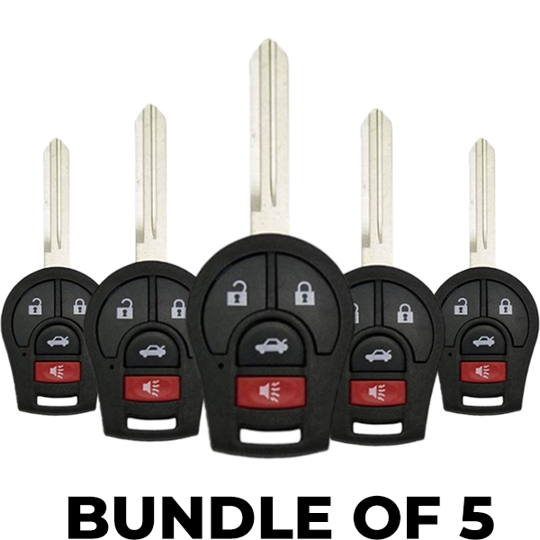 5 x 2003-2019 Nissan / 4-Button Remote Head Key / CWTWB1U751 (AFTERMARKET) (BUNDLE OF 5)
