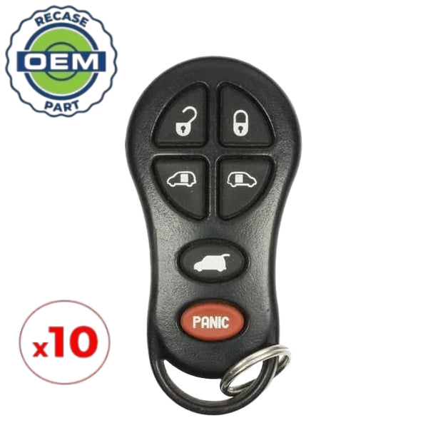 10 x 2001-2004 Dodge Chrysler / 6-Button Keyless Entry Remote / PN: 04686797AB / GQ43VT18T (OEM Recase)