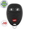 10 x 2005-2011 GM / 3-Button Keyless Entry Remote / PN: 15777636 / KOBGT04A (OEM Recase)