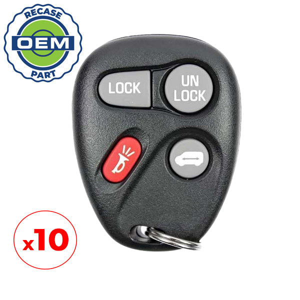 10 x 1997-2000 GM / 4-Button Keyless Entry Remote / PN: 10245953 / ABO0204T (OEM Recase)