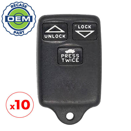 10 x 1993-1997 Chrysler Dodge / 3-Button Keyless Entry Remote w/ Trunk / PN: 04759136AB / GQ43VT7T (OEM Recase)