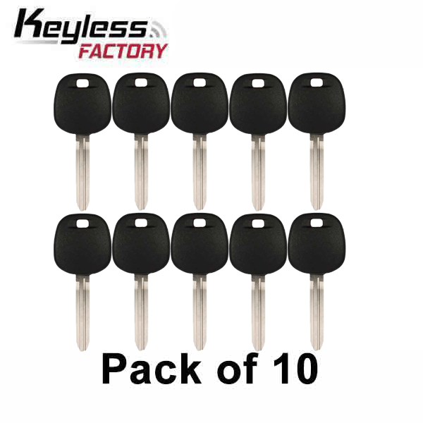 10 x Toyota TOY43 Transponder Key (4C Chip)  (AFTERMARKET) (Pack of 10)