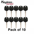 10 x Toyota TOY43 Transponder Key (4C Chip)  (AFTERMARKET) (Pack of 10)