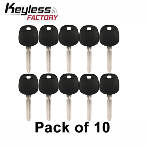 10 x Toyota TOY43 Transponder Key (4C Chip)  (AFTERMARKET) (Pack of 10)