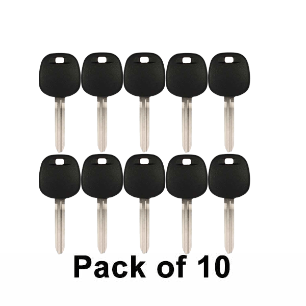 10 x Toyota TOY43 Transponder Key (4C Chip)  (AFTERMARKET) (Pack of 10)