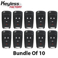 10 x 2010-2019 GM / 4-Button Flip Key / OHT01060512 (46 Chip) (AFTERMARKET) (Bundle of 10)