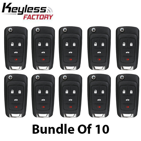 10 x 2010-2019 GM / 4-Button Flip Key / OHT01060512 (46 Chip) (AFTERMARKET) (Bundle of 10)