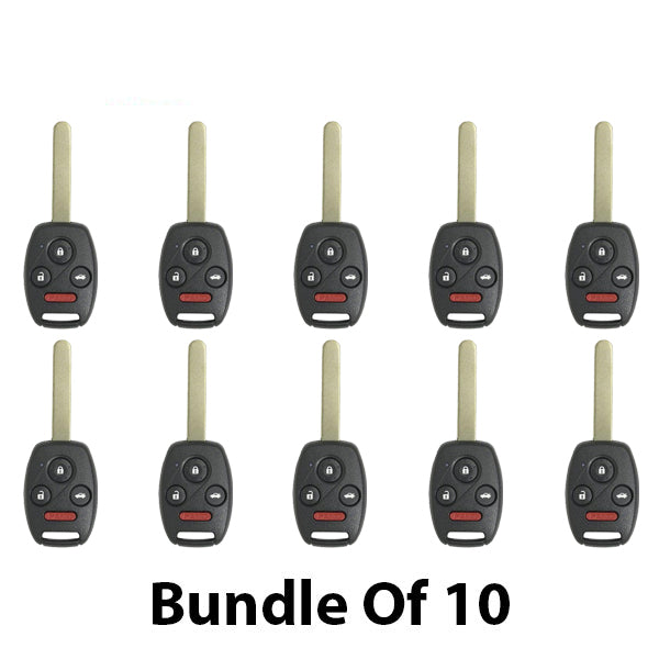 10 x 2008-2014 Honda Acura / 4-Button Remote Head Key / MLBHLIK-1T / (AFTERMARKET) (Bundle of 10)
