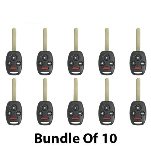 10 x 2008-2014 Honda Acura / 4-Button Remote Head Key / MLBHLIK-1T / (AFTERMARKET) (Bundle of 10)