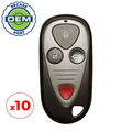 10 x 2002-2003 Acura / 4-Button Keyless Entry Remote / PN: 72147-SOK-A23 / E4EG8D-444H-A (OEM Recase)