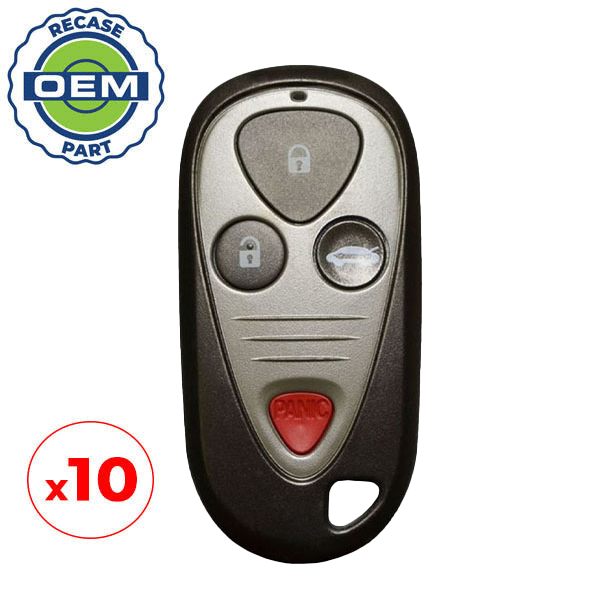 10 x 2002-2003 Acura / 4-Button Keyless Entry Remote / PN: 72147-SOK-A23 / E4EG8D-444H-A (OEM Recase)