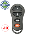 10 x 1998-2000 Chrysler Dodge / 4-Button Keyless Entry Remote / PN: 4602268 / GQ43VT9T (OEM Recase)