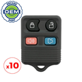 10 x 1998-2014 Ford / 4-Button Keyless Entry Remote / PN: 8S4T-15K601-AB / CWTWB1U345 (OEM Recase)