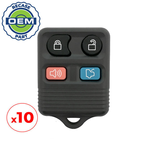 10 x 1998-2014 Ford / 4-Button Keyless Entry Remote / PN: 8S4T-15K601-AB / CWTWB1U345 (OEM Recase)