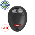 10 x 2002-2011 GM Chevrolet GMC / 3-Button Keyless Entry Remote / PN: 10335583 / L2C0007T (OEM Recase)