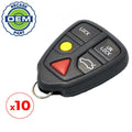 10 x 1999-2003 Volvo / 5-Button Keyless Entry Remote / PN: 9452456 / LQNP2T-APU (OEM Recase)