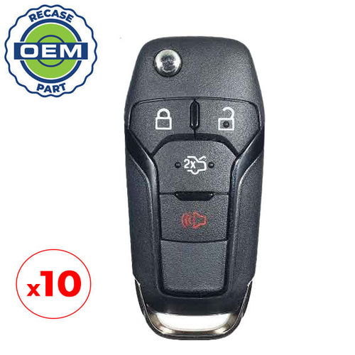 10 x 2013-2016 Ford Fusion / 4-Button Flip Key / PN: 164-R7986 / N5F-A08TAA (OEM Recase)