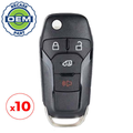 10 x 2019-2020 Ford Transit / 4-Button Flip Key / PN: 164-R8236 / N5F-A08TAA (OEM Recase)