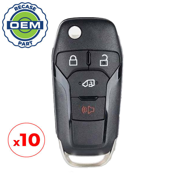 10 x 2019-2020 Ford Transit / 4-Button Flip Key / PN: 164-R8236 / N5F-A08TAA (OEM Recase)