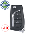 10 x 2018-2022 Toyota Camry / 4-Button Flip Key / PN: 89070-06790 / HYQ12BFB / H Chip (OEM Recase)