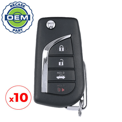 10 x 2018-2022 Toyota Camry / 4-Button Flip Key / PN: 89070-06790 / HYQ12BFB / H Chip (OEM Recase)