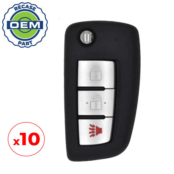 10 x 2014-2020 Nissan Rogue / 3-Button Flip Key / PN: H0561-4BA1A / CWTWB1G767 (OEM Recase)