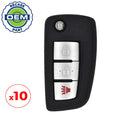 10 x 2014-2020 Nissan Rogue / 3-Button Flip Key / PN: H0561-4BA1A / CWTWB1G767 (OEM Recase)