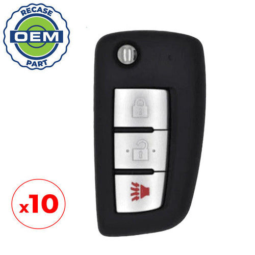 10 x 2014-2020 Nissan Rogue / 3-Button Flip Key / PN: H0561-4BA1A / CWTWB1G767 (OEM Recase)