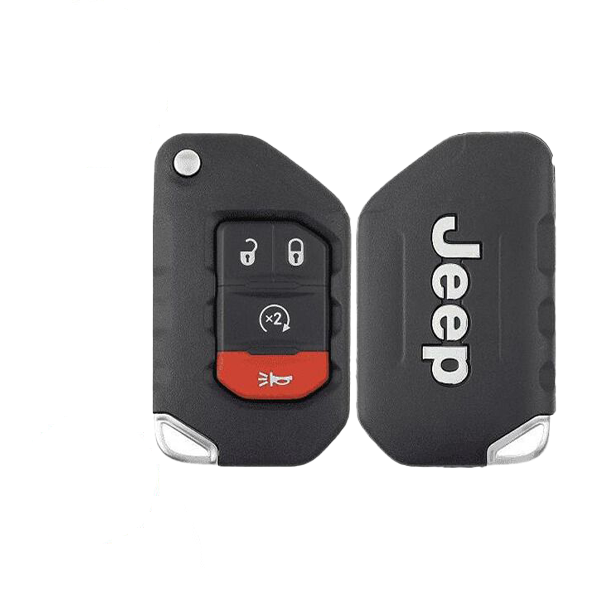 10 x 2018-2019 Jeep Wrangler / 4-Button Smart Flip Key / PN: 68416784AA / OHT1130261 / SIP22 (OEM Recase)