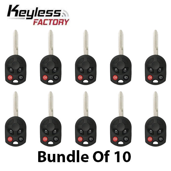 10 x 2006-2012 Ford / Mercury / Lincoln / 4-Button Remote Head Key / PN: 164-R7040 / OUCD6000022 / H75 / Chip 80 Bit (AF