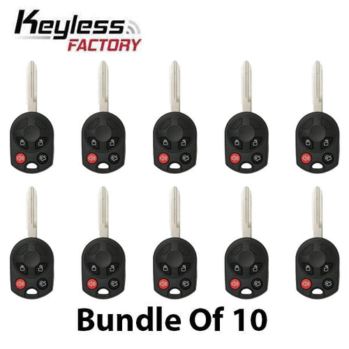 10 x 2006-2012 Ford / Mercury / Lincoln / 4-Button Remote Head Key / PN: 164-R7040 / OUCD6000022 / H75 / Chip 80 Bit (AF