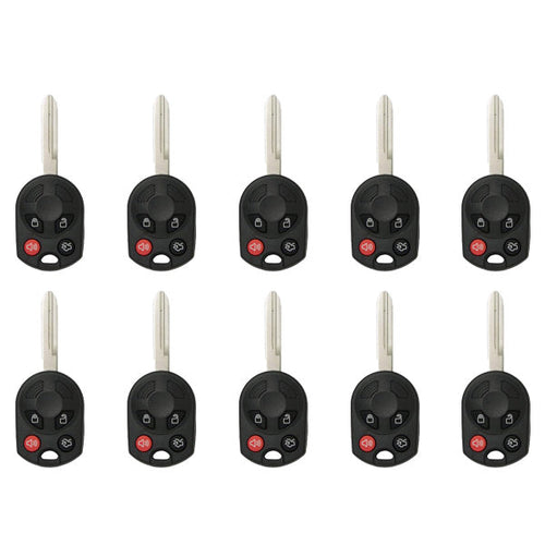 10 x 2006-2012 Ford / Mercury / Lincoln / 4-Button Remote Head Key / PN: 164-R7040 / OUCD6000022 / H75 / Chip 80 Bit (AF