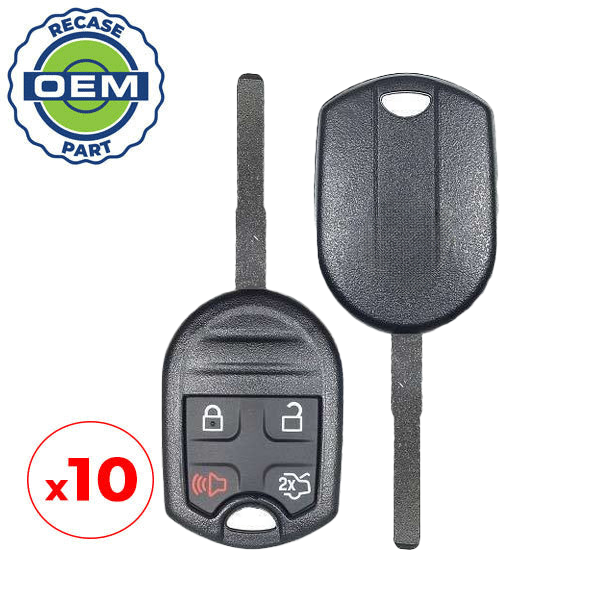 10 x 2012-2019 Ford Fiesta  / 4-Button Remote Head Key / PN:164-R7976 / CWTWB1U793 / HU101 / Chip 80 Bit (OEM Recase)