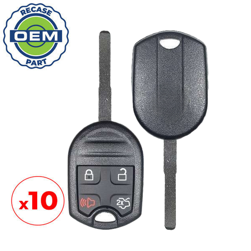 10 x 2012-2019 Ford Fiesta  / 4-Button Remote Head Key / PN:164-R7976 / CWTWB1U793 / HU101 / Chip 80 Bit (OEM Recase)
