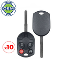 10 x 2015-2020 Ford Transit / 4-Button Remote Head Key / PN: 164-R8126 / OUCD6000022 (OEM Recase)