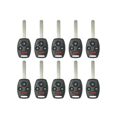10 x 2008-2015 Honda Accord Pilot / 4-Button Remote Head Key / KR55WK49308 / (AFTERMARKET) (Bundle of 10)