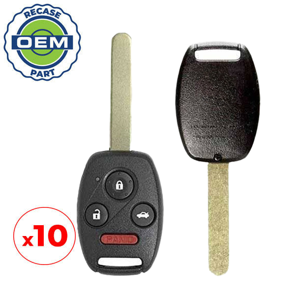 10 x 2005-2006 Honda CR-V / 4-Button Remote Head Key / PN: 35111-S9A-305 / OUCG8D-380H-A (OEM Recase)