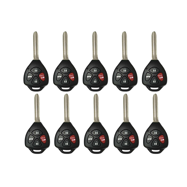 10 x 2010-2014 Toyota / 4-Button Remote Head Key / GQ4-29T / (AFTERMARKET) (BUNDLE OF 10)