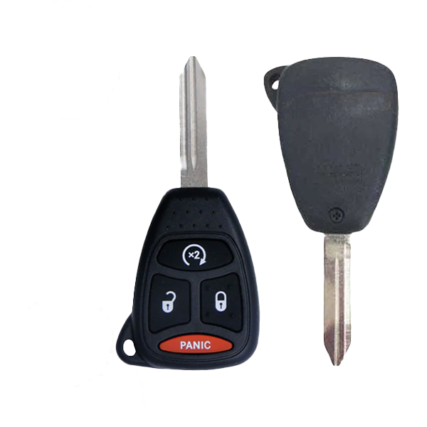 10 x 2007-2011 Dodge Ram Durango Dakota / 4-Button Remote Head Key / PN: 68026372AB / KOBDT04A (OEM Recase)