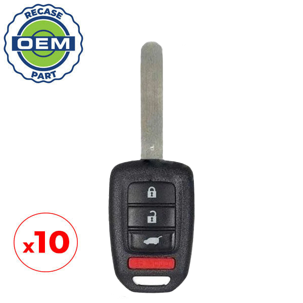 10 x 2014-2019 Honda / 4-Button Remote Head Key / PN: 35118-T7S-A00 / MLBHLIK6-1T (OEM Recase)