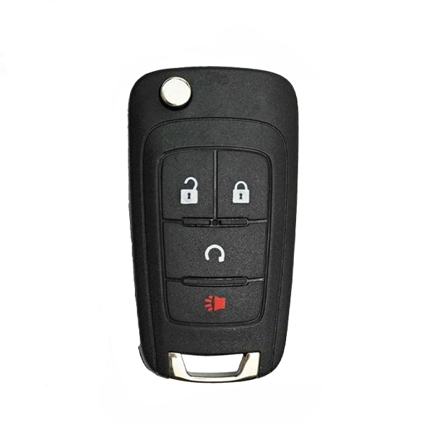 10 x 2013-2024 GM / 4-Button Flip Key / PN: 13585814 / AVL-B01T1AC (OEM Recase)