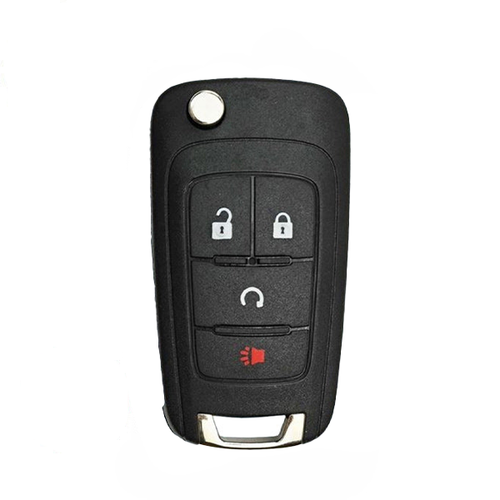 10 x 2013-2024 GM / 4-Button Flip Key / PN: 13585814 / AVL-B01T1AC (OEM Recase)