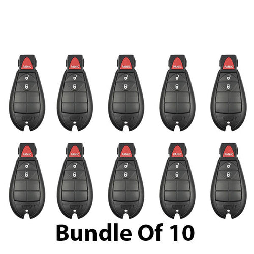 10 x 2008-2017 Chrysler Dodge Jeep VW / 3-Button Fobik Key / M3N5WY783X / 433 MHz (AFTERMARKET) (Bundle of 10)