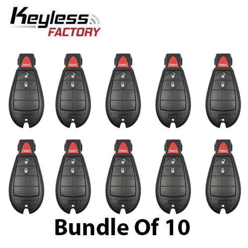 10 x 2008-2017 Chrysler Dodge Jeep VW / 3-Button Fobik Key / M3N5WY783X / 433 MHz (AFTERMARKET) (Bundle of 10)