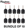 10 x 2000-2017 Ford Lincoln Mercury / 4-Button Remote Head Key / OUC6000022 / (AFTERMARKET) (BUNDLE OF 10)