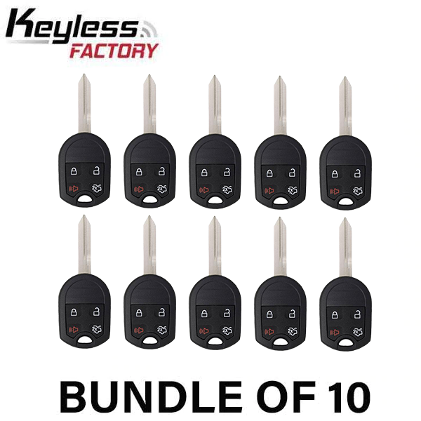 10 x 2000-2017 Ford Lincoln Mercury / 4-Button Remote Head Key / OUC6000022 / (AFTERMARKET) (BUNDLE OF 10)