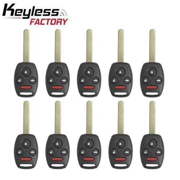 10 x 2003-2010 Honda Accord Element / 4-Button Remote Head Key / OUCG8D-380H-A (AFTERMARKET) (Bundle of 10)