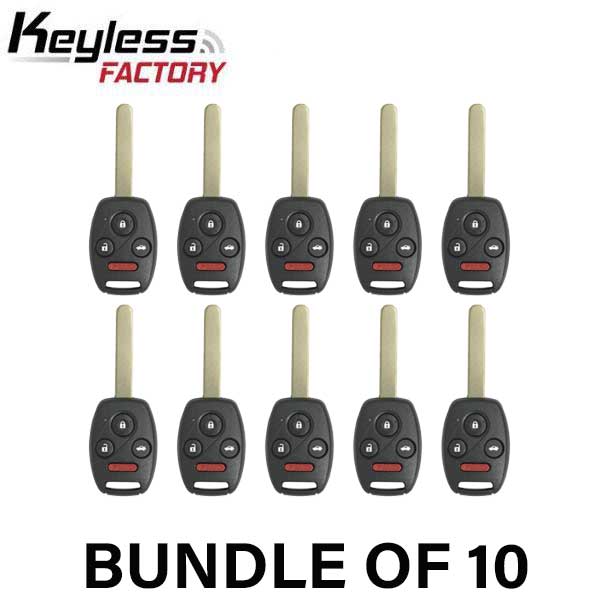 10 x 2003-2010 Honda Accord Element / 4-Button Remote Head Key / OUCG8D-380H-A (AFTERMARKET) (Bundle of 10)