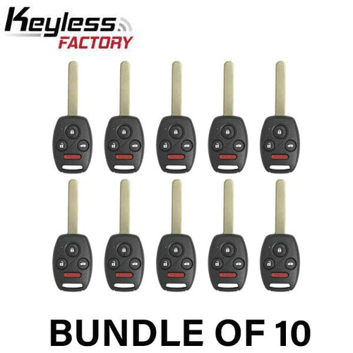 10 x 2003-2010 Honda Accord Element / 4-Button Remote Head Key / OUCG8D-380H-A (AFTERMARKET) (Bundle of 10)